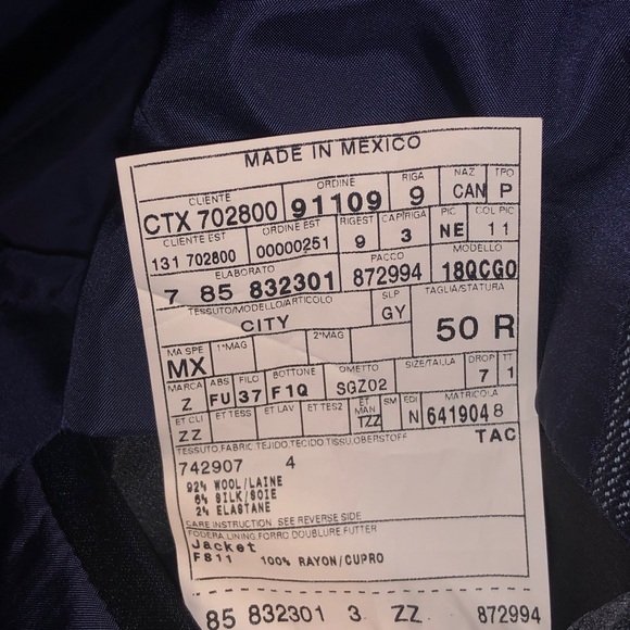 Z ZEGNA WOOL AND SILK BLAZER 40R - Picture 4 of 5